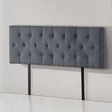 NNEDSZ Linen Fabric Double Bed Deluxe Headboard Bedhead - Grey