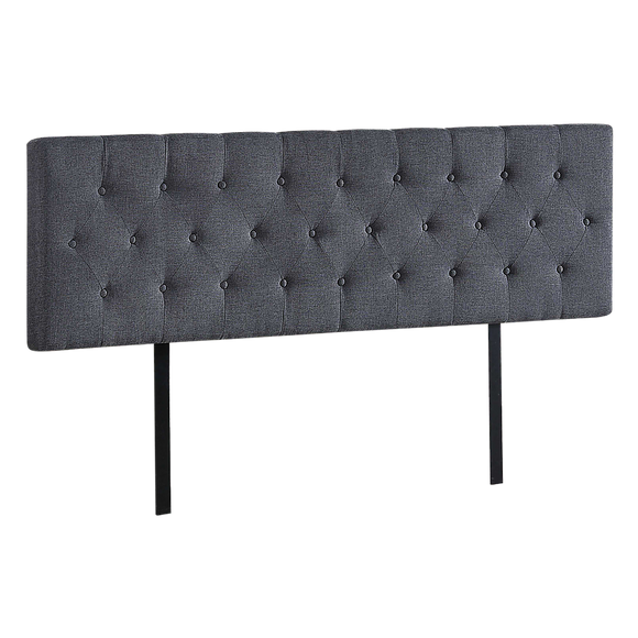 NNEDSZ Linen Fabric King Bed Deluxe Headboard Bedhead - Grey