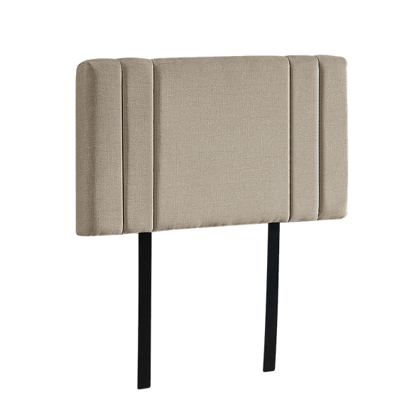 NNEDSZ Linen Fabric Single Bed Deluxe Headboard Bedhead - Beige