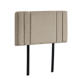 NNEDSZ Linen Fabric Single Bed Deluxe Headboard Bedhead - Beige