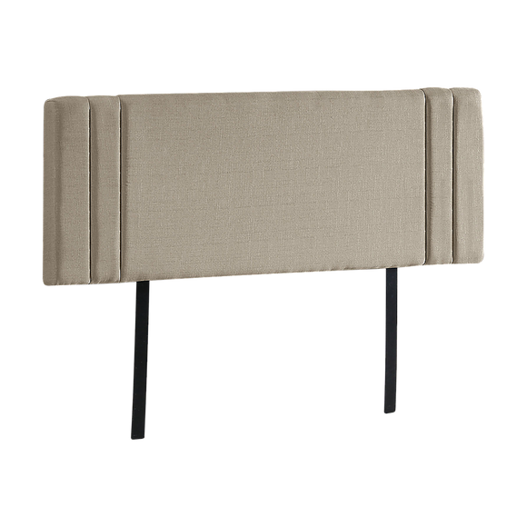 NNEDSZ Linen Fabric Queen Bed Deluxe Headboard Bedhead - Beige