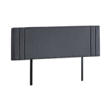 NNEDSZ Linen Fabric King Bed Deluxe Headboard Bedhead - Grey