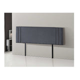 NNEDSZ Linen Fabric King Bed Deluxe Headboard Bedhead - Grey