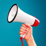 NNEDSZ Audio Megaphone 25Watt Bull Horn with Siren