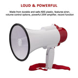 NNEDSZ Audio Megaphone 25Watt Bull Horn with Siren