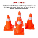NNEDSZ 4pcs 45cm Road Traffic Cones Reflective Overlap Parking Emergency Safety Cone