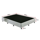 NNEDSZ Palermo Queen Ensemble Bed Base Platinum Light Grey Linen Fabric