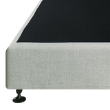 NNEDSZ Palermo Queen Ensemble Bed Base Platinum Light Grey Linen Fabric
