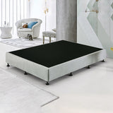 NNEDSZ Palermo Queen Ensemble Bed Base Platinum Light Grey Linen Fabric
