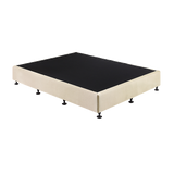 NNEDSZ Palermo Queen Ensemble Bed Base Platinum Natural Sand Linen Fabric