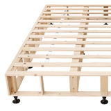 NNEDSZ Palermo Queen Ensemble Bed Base Midnight Black Linen Fabric