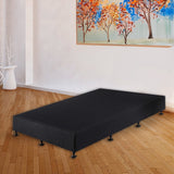 NNEDSZ Palermo Queen Ensemble Bed Base Midnight Black Linen Fabric