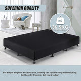 NNEDSZ Palermo Queen Ensemble Bed Base Midnight Black Linen Fabric