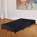 NNEDSZ Palermo King Single Ensemble Bed Base Midnight Black Linen Fabric
