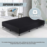 NNEDSZ Palermo King Single Ensemble Bed Base Midnight Black Linen Fabric
