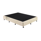 NNEDSZ Palermo King Single Ensemble Bed Base Platinum Natural Sand Linen Fabric