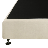 NNEDSZ Palermo King Single Ensemble Bed Base Platinum Natural Sand Linen Fabric