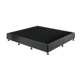 NNEDSZ Palermo King Ensemble Bed Base Platinum Graphite Linen Fabric