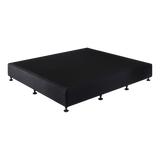 NNEDSZ Palermo King Ensemble Bed Base Midnight Black Linen Fabric