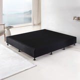 NNEDSZ Palermo King Ensemble Bed Base Midnight Black Linen Fabric