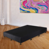 NNEDSZ Palermo King Ensemble Bed Base Midnight Black Linen Fabric
