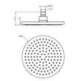 NNEDSZ 200mm Shower Head Round Chrome Showerhead