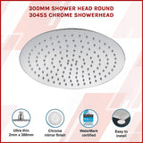 NNEDSZ 300mm Shower Head Round 304SS Chrome Showerhead