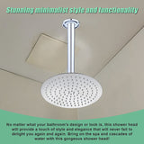 NNEDSZ 300mm Shower Head Round 304SS Chrome Showerhead