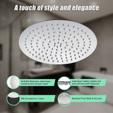 NNEDSZ 300mm Shower Head Round 304SS Chrome Showerhead