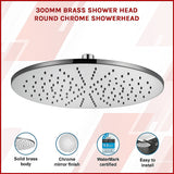 NNEDSZ 300mm Brass Shower Head Round Chrome Showerhead