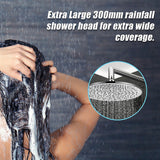 NNEDSZ 300mm Brass Shower Head Round Chrome Showerhead