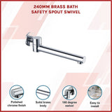 NNEDSZ 240mm Brass Bath Safety Spout Swivel