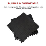 NNEDSZ 12 Tiles EVA Rubber Foam Gym Mat 60cm x 60cm 2.5cm Fitness Flooring