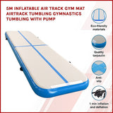 NNEDSZ 5m Inflatable Air Track Gym Mat Airtrack Tumbling Gymnastics Tumbling with Pump