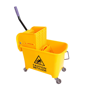 NNEDSZ 20L Deluxe Mop Wringer Bucket Side Press Janitor Commercial Cleaning
