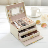 NNEDSZ Jewellery Storage Box Girls Rings Necklaces Display Organiser Storage Case