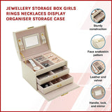 NNEDSZ Jewellery Storage Box Girls Rings Necklaces Display Organiser Storage Case