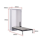 NNEDSZ Palermo Single Size Wall Bed Diamond Edition