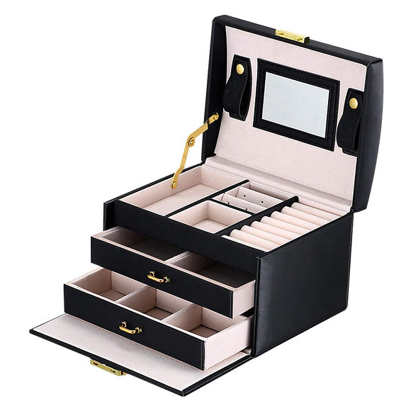 NNEDSZ Jewellery Storage Box Girls Rings Necklaces Display Organiser Storage Case