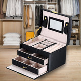 NNEDSZ Jewellery Storage Box Girls Rings Necklaces Display Organiser Storage Case