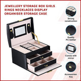 NNEDSZ Jewellery Storage Box Girls Rings Necklaces Display Organiser Storage Case