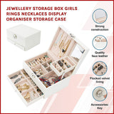 NNEDSZ Jewellery Storage Box Girls Rings Necklaces Display Organiser Storage Case