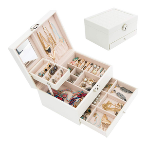NNEDSZ Jewellery Storage Box Girls Rings Necklaces Display Organiser Storage Case