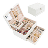 NNEDSZ Jewellery Storage Box Girls Rings Necklaces Display Organiser Storage Case
