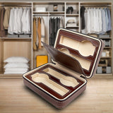 NNEDSZ 4 Watch Box Display Travel Case PU Leather
