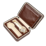 NNEDSZ 4 Watch Box Display Travel Case PU Leather