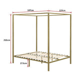NNEDSZ 4 Four Poster Double Bed Frame