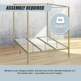 NNEDSZ 4 Four Poster King Bed Frame