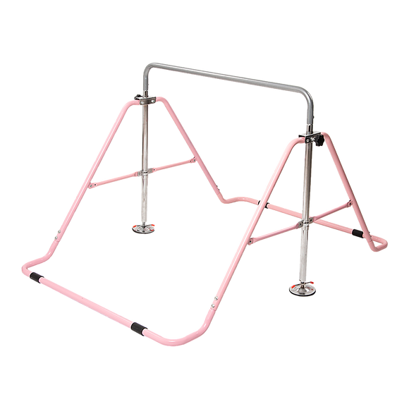 NNEDSZ Kids Gymnastics Bars Training Horizontal Bar Monkey Kip Bar Pink