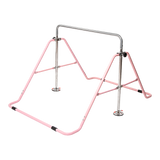 NNEDSZ Kids Gymnastics Bars Training Horizontal Bar Monkey Kip Bar Pink